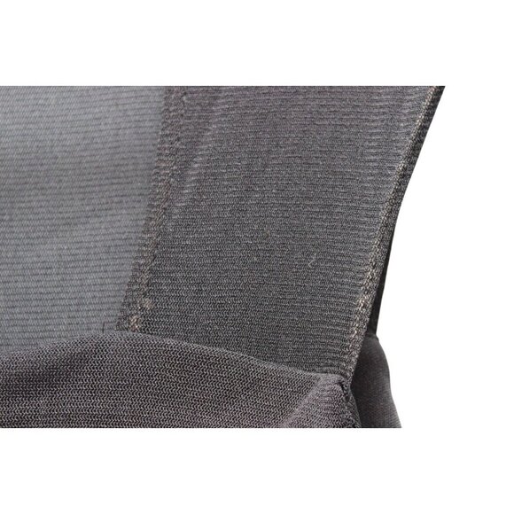 Y2K Asymmetrical Dress 10 Petite Black Chiffon Tiered Goth Grunge Ruched Formal - Picture 8 of 14